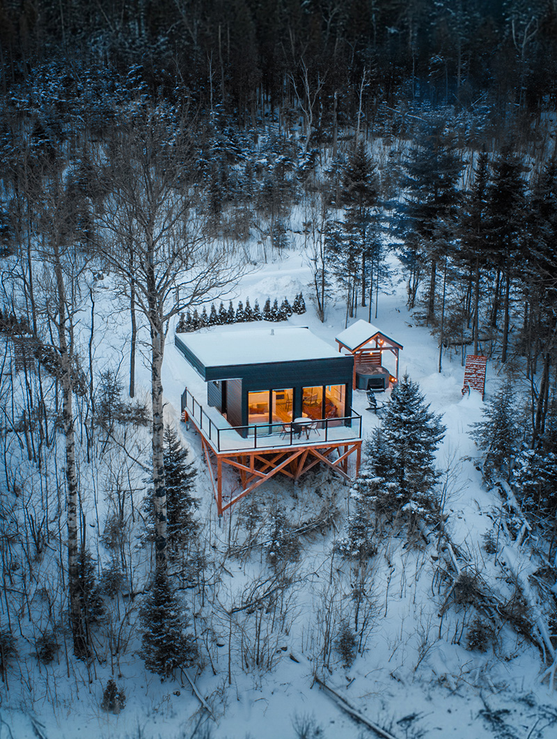 Photographie hébergement chalet Québec